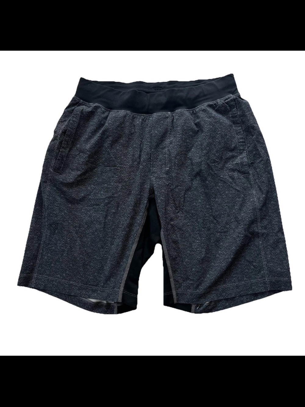 Lululemon T.H.E. Short Training 9” Men’s M Blue Gray Unlined Workout Gym Stretch